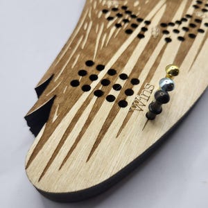 Loon Cribbage board, Wooden Cribbage Board with Cards and Pegs, Unique Lake House Gift 画像 4