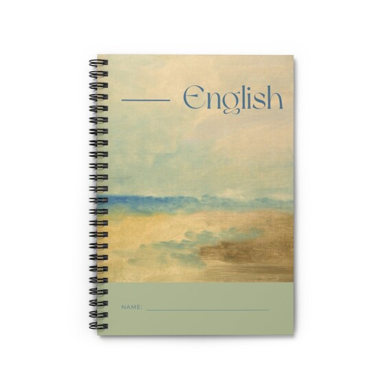 Spiral Notebook College Rule Line School Artspiral Etsy