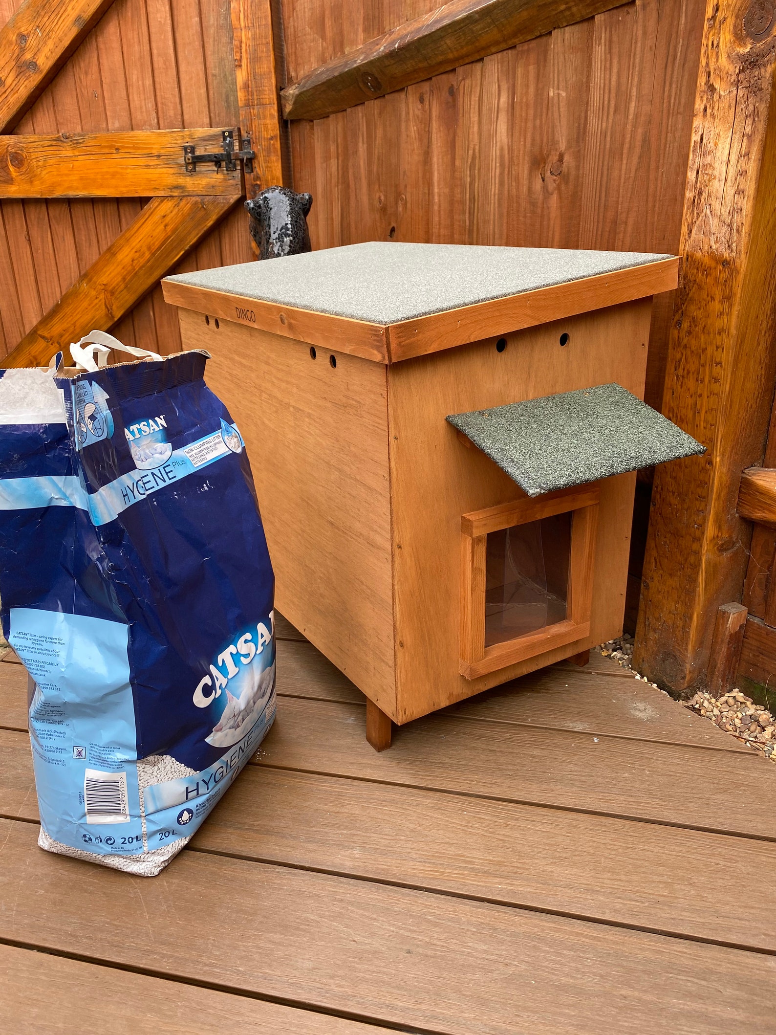 Medium Pet Cat Litter House Special Construction For Outdoor Etsy