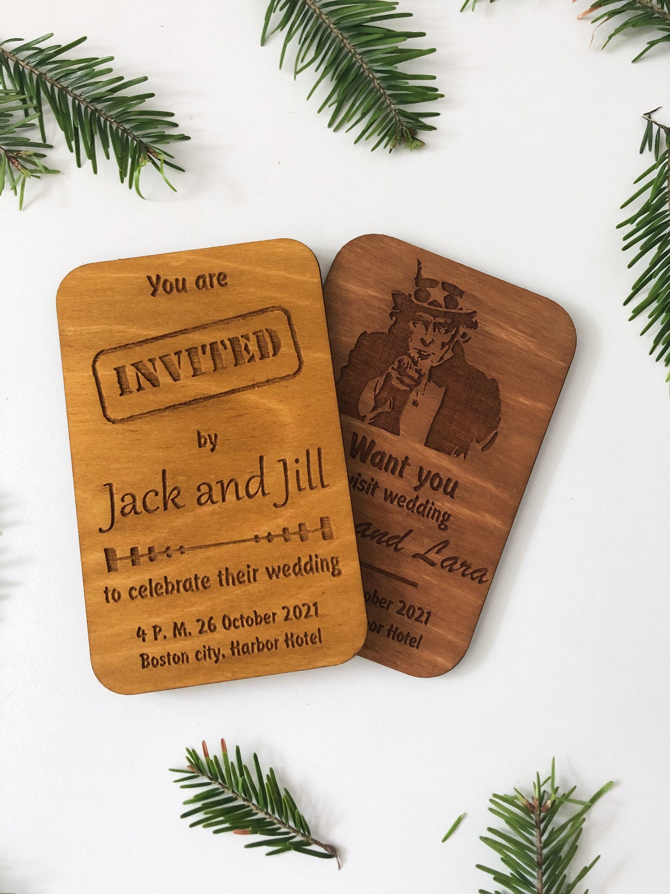 Funny Wedding Invitations Wood Wedding Invitations - Etsy Funny Wedding Invitations Wood Wedding Invitations - Etsy