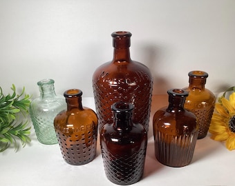 Vintage Amber Poison Bottle, 1900s ,Apothecary Flask, ‘Not to be taken’