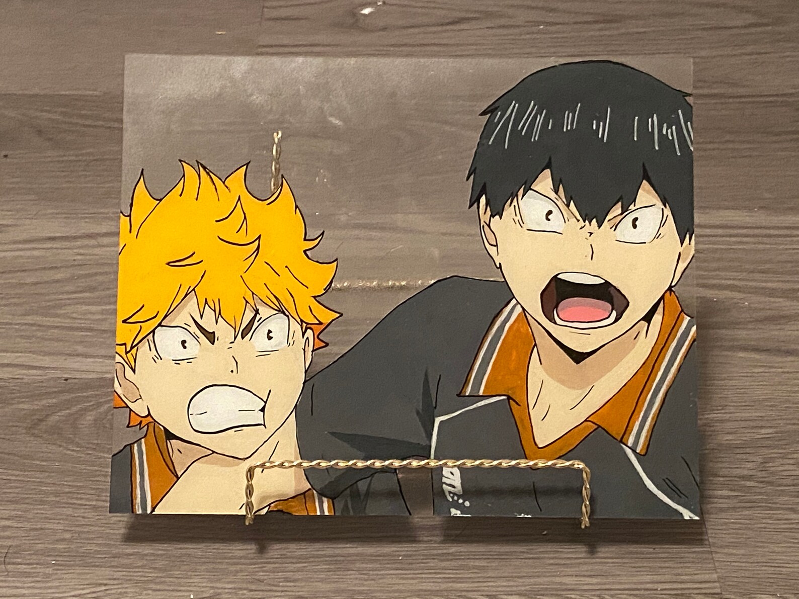 Hinta and Kageyama Haikyuu Glass Painting Etsy