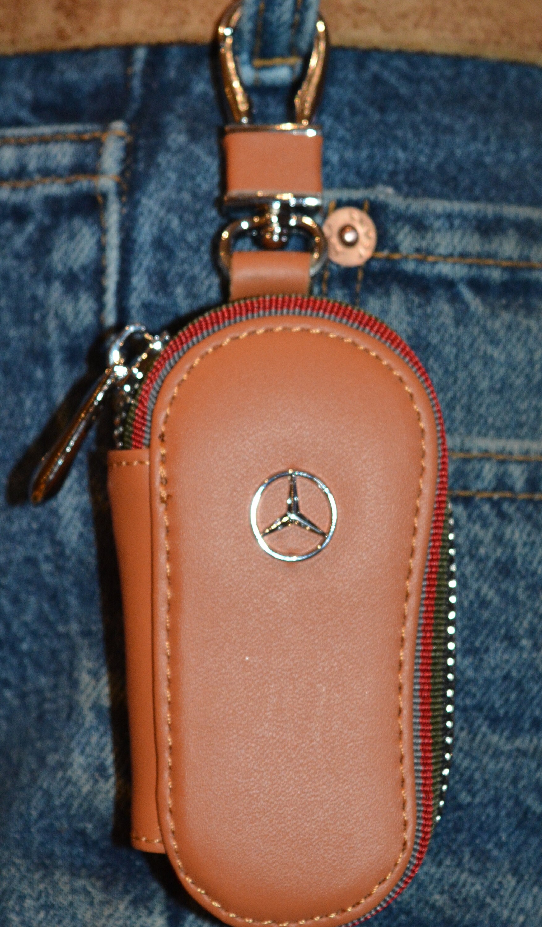 Kia Car Key Cover ,leather Key Fob Wallet, Leather Car Key Pouch