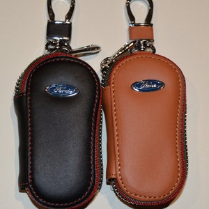 Ford  car key cover ,leather key fob wallet, leather car key pouch, Leather car  fob protector,  leather keychain, key Fob tote
