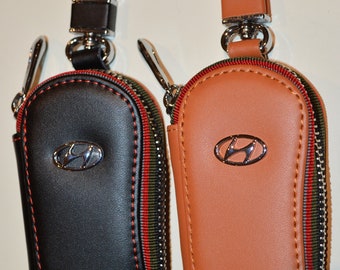 Hyundai Car Key Cover leather Key Fob Wallet Leather Car Key