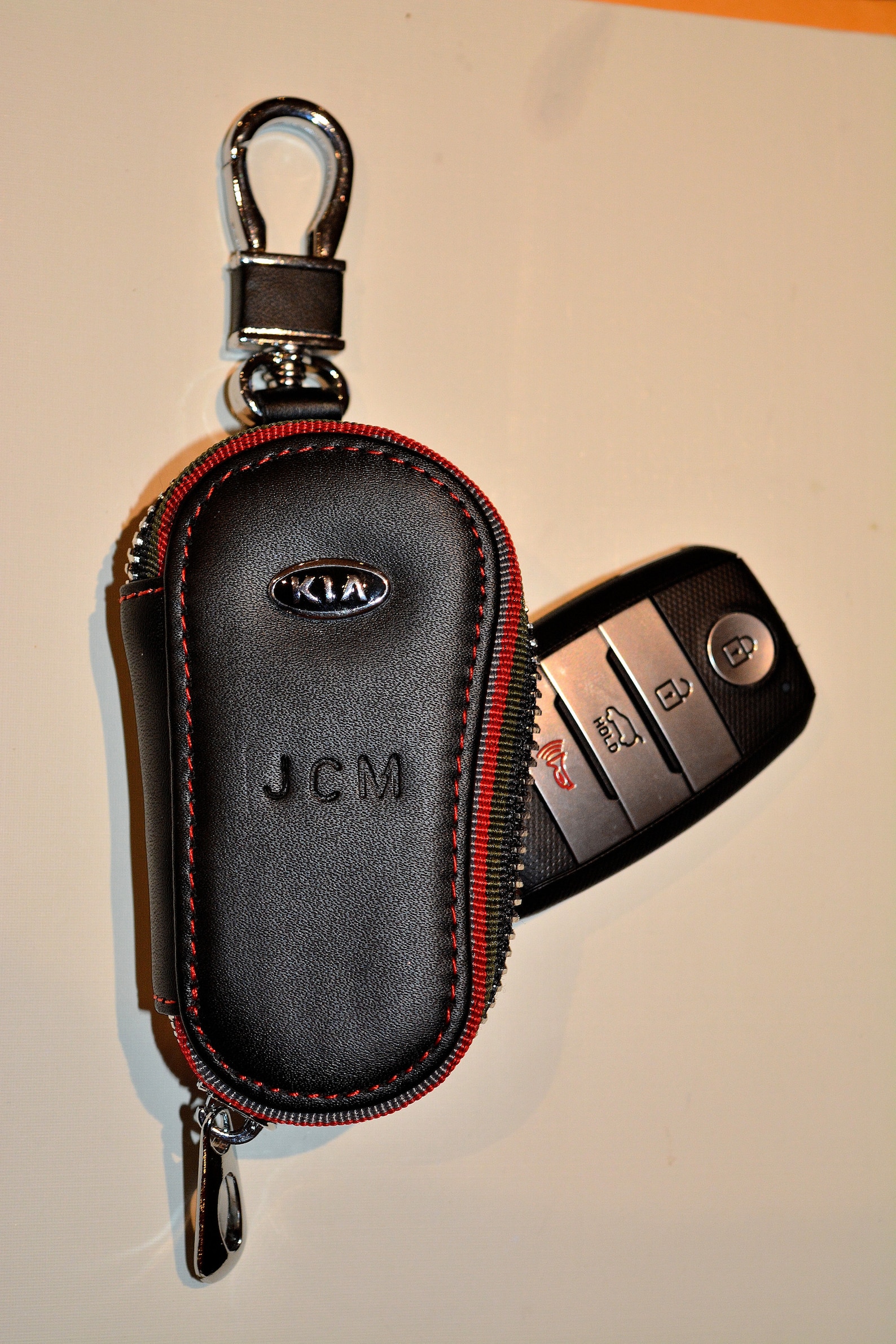 Car Key Coverleather Key Fob Wallet Leather Car Key Pouch Etsy