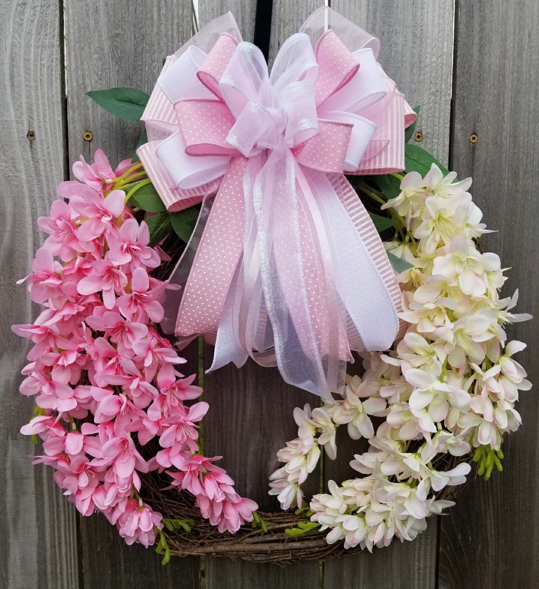 Spring Wisteria Grapevine Wreath Etsy