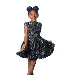 Science Dress for Girls, Chemistry Dress for Girls, Physics Dress, Periodic Table Dress,  STEM dress for girls