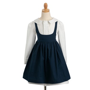 Girls Pinafore Dress Navy Blue