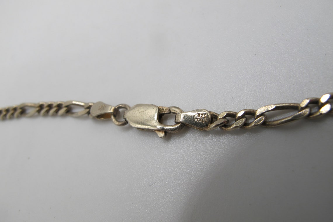 Vintage Sterling Silver Links Chain Necklace Marked 925 Italy Etsy