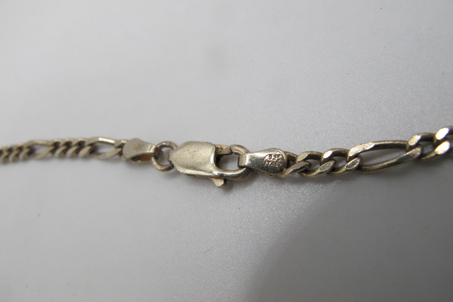 Vintage Sterling Silver Links Chain Necklace Marked 925 Italy Etsy