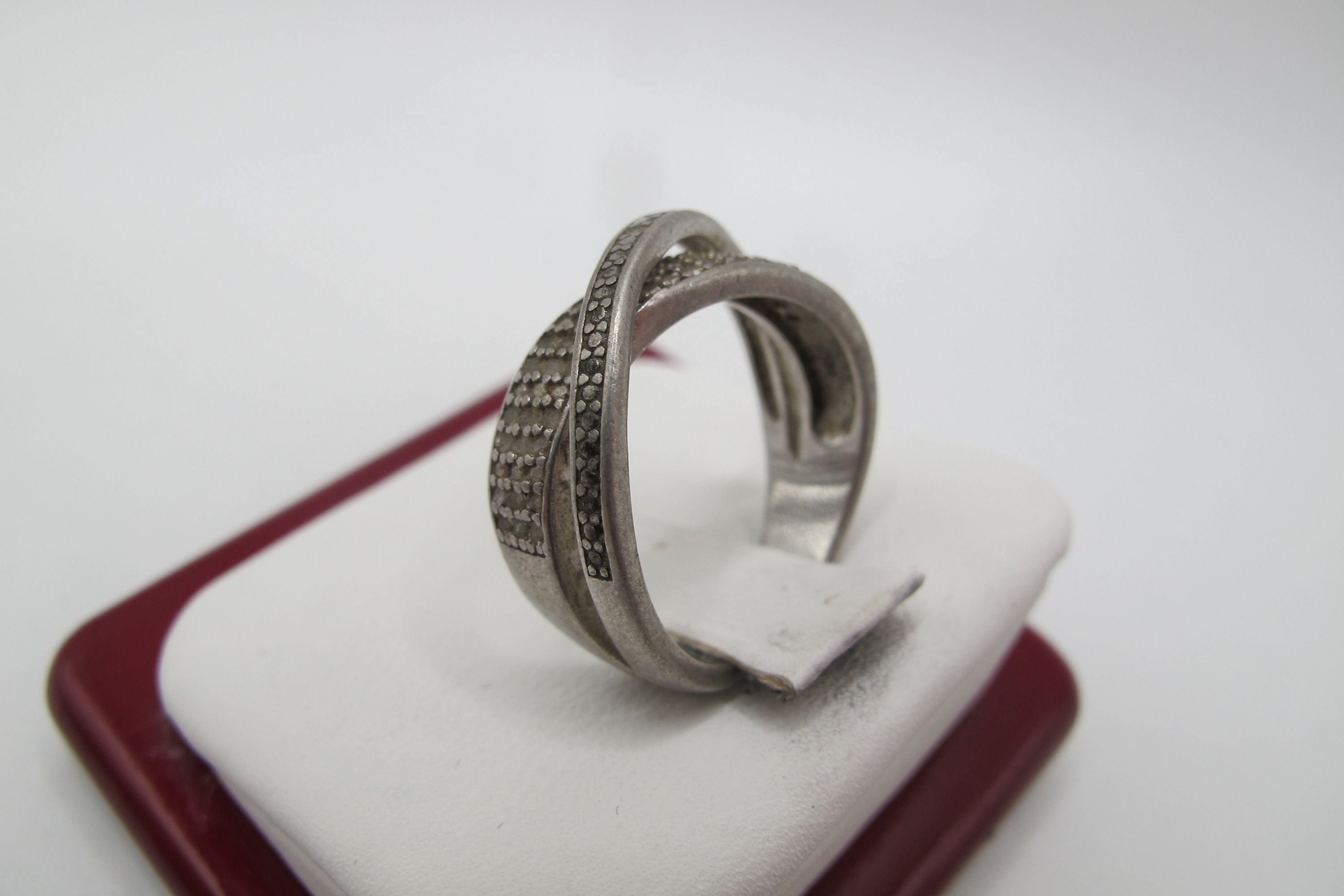 Vintage Sterling Silver X Ring Marked 925 Etsy