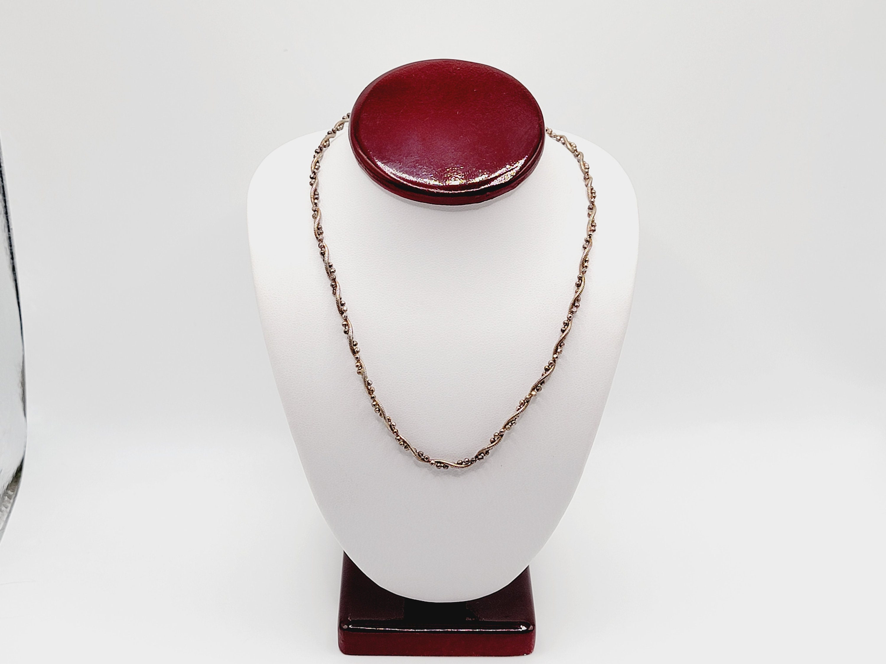 Vintage Sterling Silver Twist Chain Necklace Marked 925 Etsy