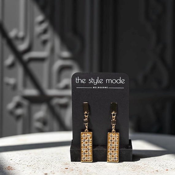 Handmade Dangle Earrings Using Up-cycled Vintage 1970s OROTON