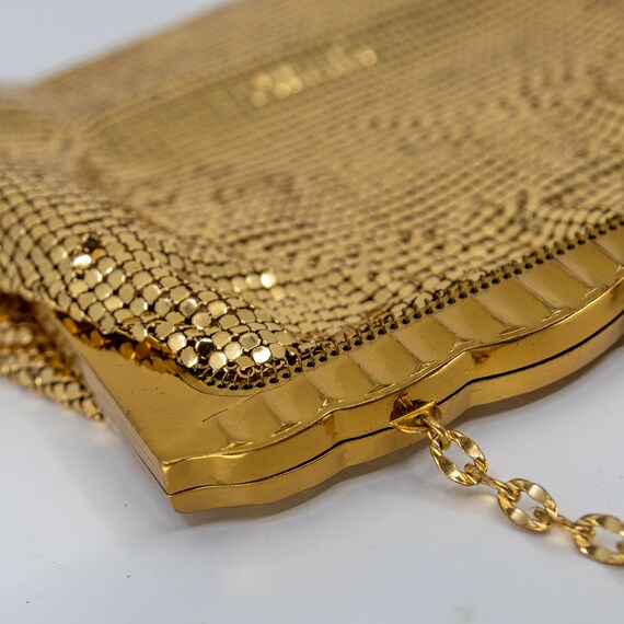 Vintage WHITING & DAVIS gold mesh evening handbag… - image 6