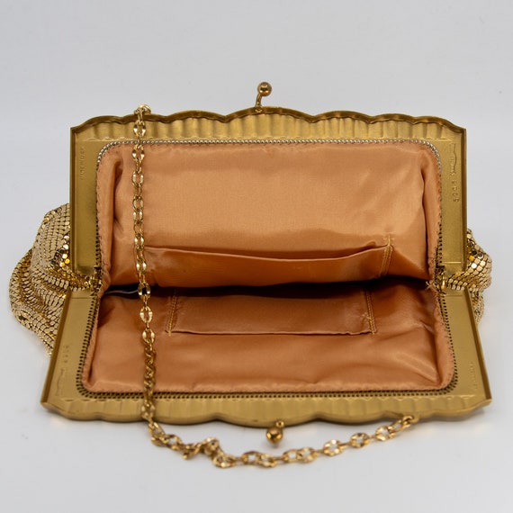 Vintage WHITING & DAVIS gold mesh evening handbag… - image 8