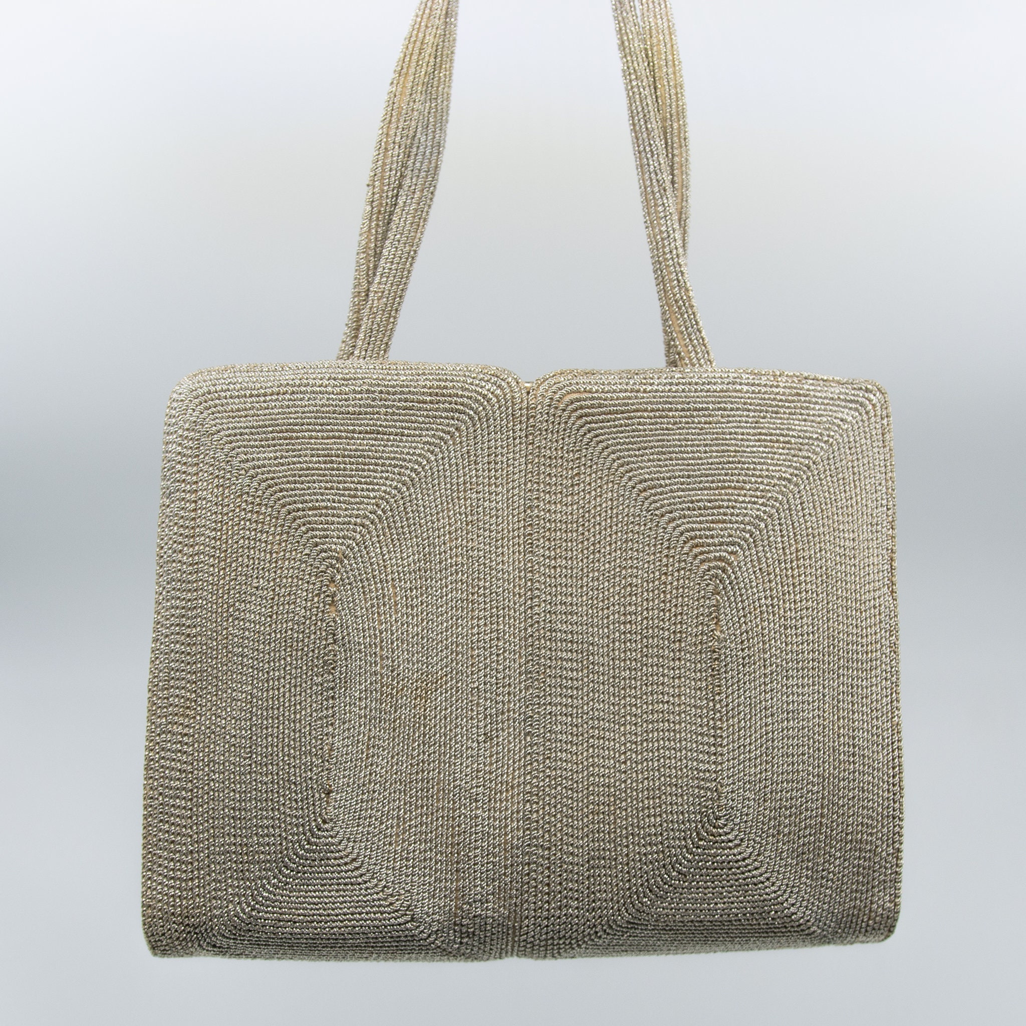 Vintage 1940s GENUINE CORDE Handbag - Converts to a Clutch