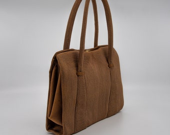 Vintage Genuine Corde "Made In England" brown ladies handbag - lovely vintage condition - c1940s