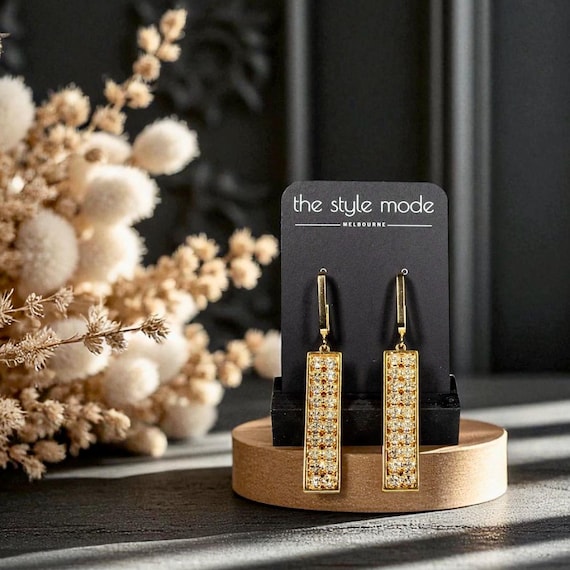 Handmade Dangle Earrings With Up-cycled Vintage 1970s OROTON