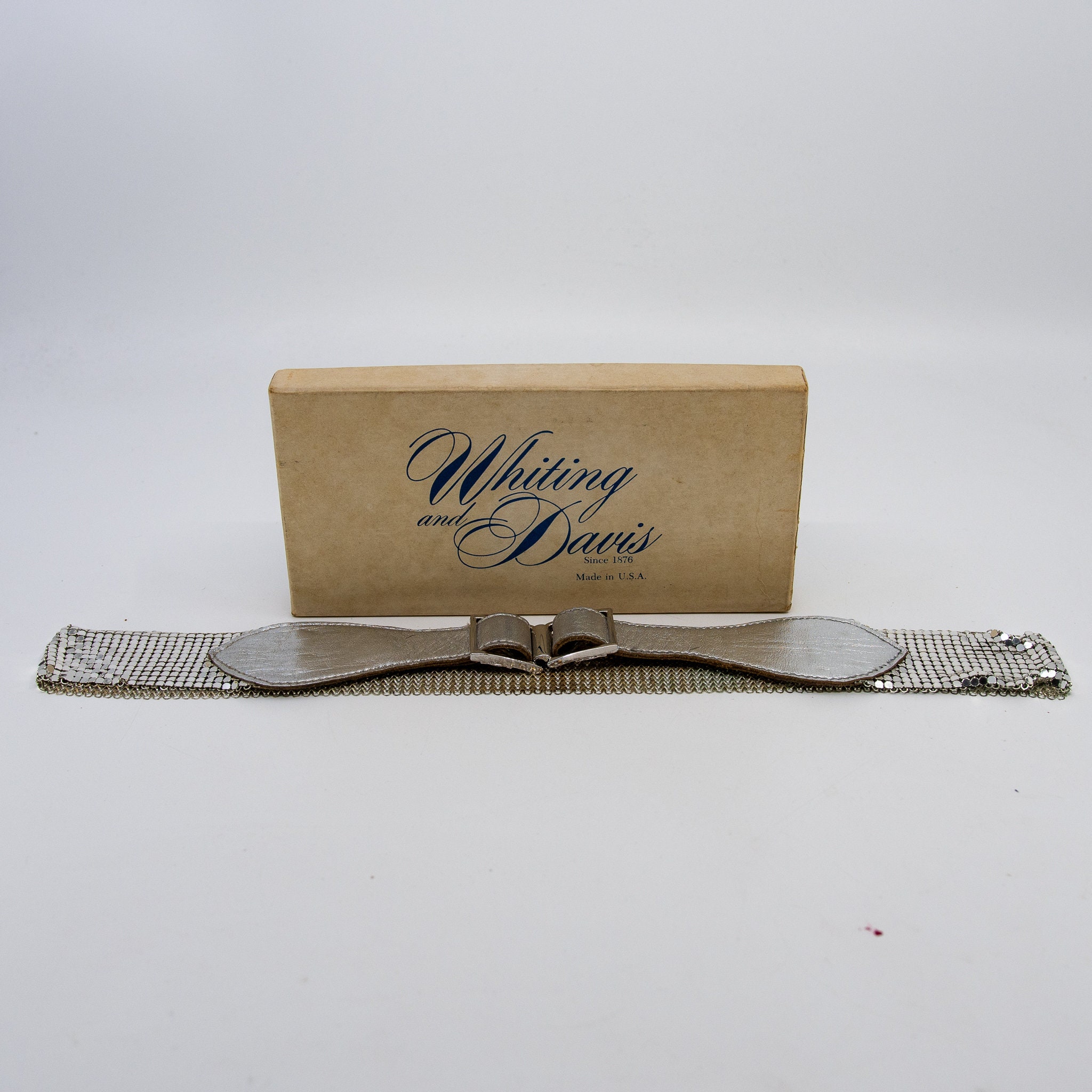 Whiting & Davis Vintage Belt VINTAGE WHITING & DAVIS GOLD ADJ MESH SNAKE Necklace / Belt  main image 4