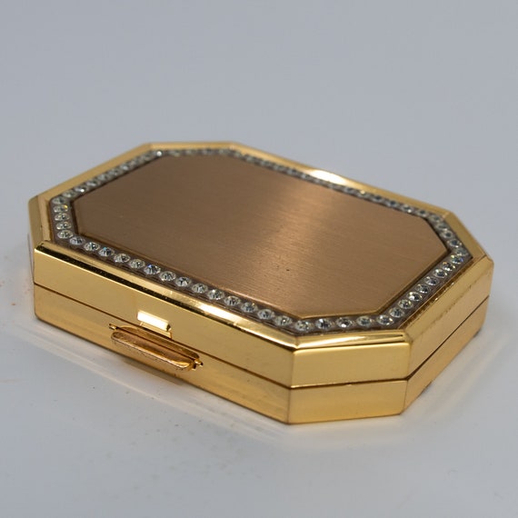 Vintage AVON signed compact mirror with powder an… - image 2