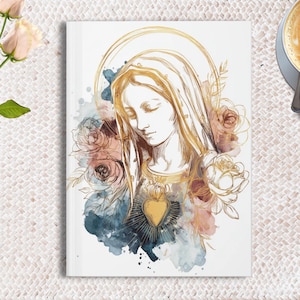 Virgin Mary Hardcover Journal, Our Lady of Guadalupe Catholic Prayer Journal, Sacred Heart Gift for Catholics, Religious Gifts