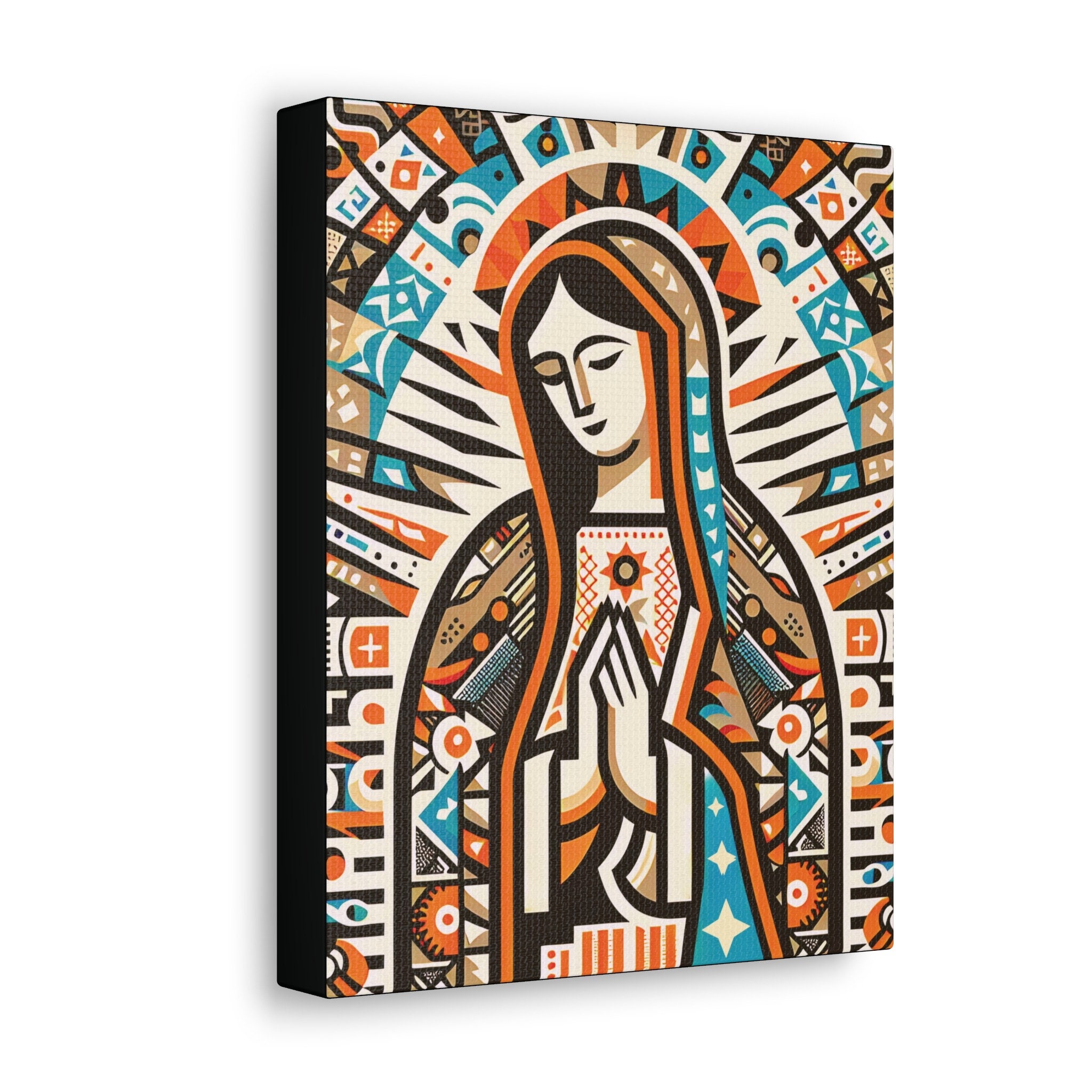 Our Lady of Guadalupe Canvas Print: Art Deco Virgin Mary Religious Wall ...