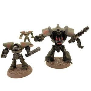 Deathwalker 9000 & Zettian Guards 3 Painted Miniatures Milton Bradley | Heroscape | Tabletop Figures | Fantasy Minis | 32mm