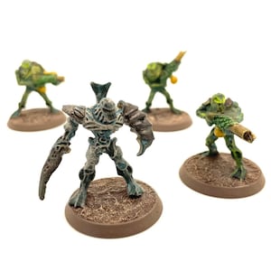 Ne-Gok-Sa & Marro Warriors 4 Painted Miniatures Milton Bradley | Heroscape | Tabletop Figures | Fantasy Minis | 32mm