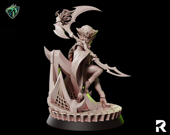 Drow Reaper 3 | 4K RESIN 3D Printed Tabletop Miniature for Role-playing Games and Collector Displays | PS Miniatures