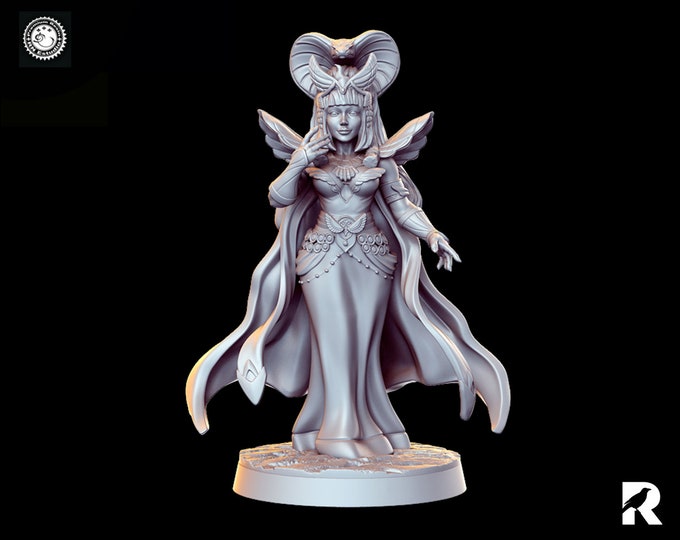 Meritamun Serpent Queen | 4K RESIN 3D Printed Tabletop Miniature for Role-playing Games and Collector Displays | RN Estudio