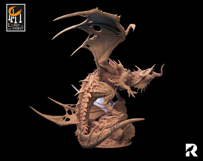 Dark Dragon | Lord of the Print | Legendary Monster | RESIN | Fantasy | DnD | RPG | Tabletop | Gaming | Miniatures