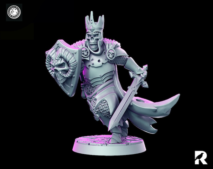 Bonythan Lich Knight | 4K RESIN 3D Printed Tabletop Miniature for Role-playing Games and Collector Displays | RN Estudio