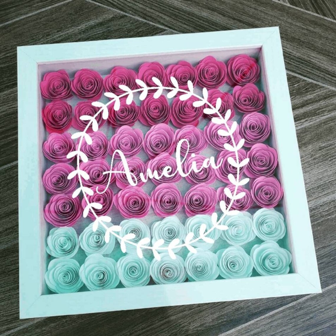 Pink Ombre Shadow Box Kit Shadow Box Kit Pink Shadow Box Etsy