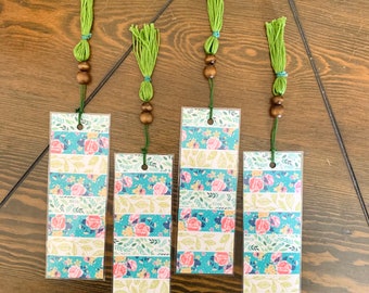 Floral Washi Tape Bookmark