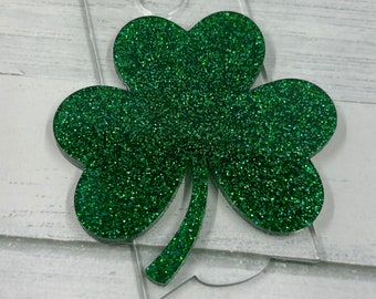 Shamrock Stanley Topper, Stanley Quencher H2.0 Personalized Tumbler Name Tag, 30 and 40 oz Tumbler Plate Topper, Acrylic Name Tag