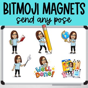 Teacher Bitmoji Magnets,  Magnets for Classroom, Blackboard Magnets, Chalkboard Magnets, Magnetic Whiteboard,Classroom Decor, Back to School