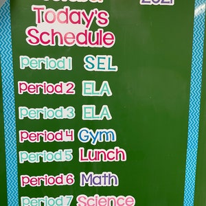 Classroom Schedule Magnets Teacher Schedule Magnets - Etsy