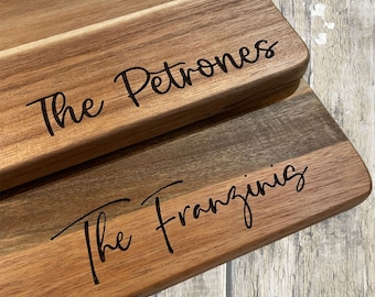 Personalized Cutting Board, charcuterie, Charcuterie Board, Couples gift, Family Name, Wedding  Gift, Housewarming, Mother’s Day gift