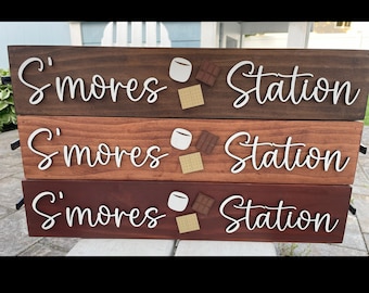 Caja para estación de S'mores, soporte para barra de S'mores para fogata, soporte para S'mores 3D, decoración para fogata, soporte para S'mores con compartimentos, regalo de inauguración de la casa