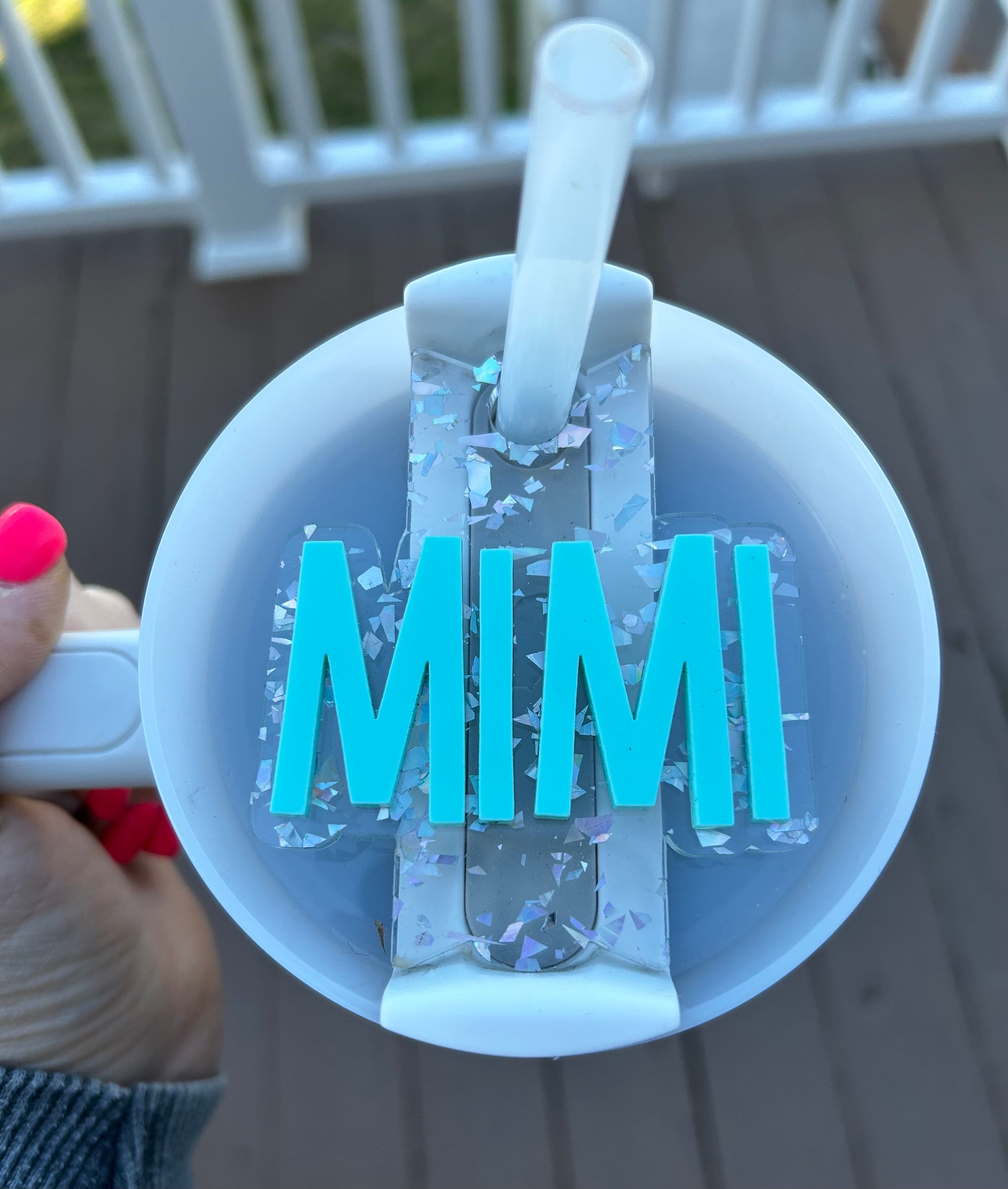 Personalized name Stanley topper, tumbler accessories, Tumbler cup name, name tag for tumbler, tumbler nameplate, tumbler name tag, teacher