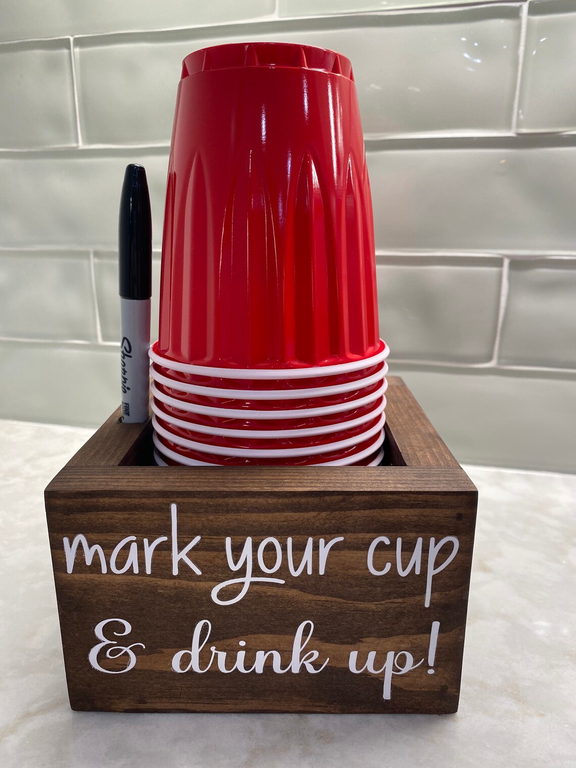 Solo Cup Holder With Marker Mark Your Cup & Drink Up Solo Etsy UK