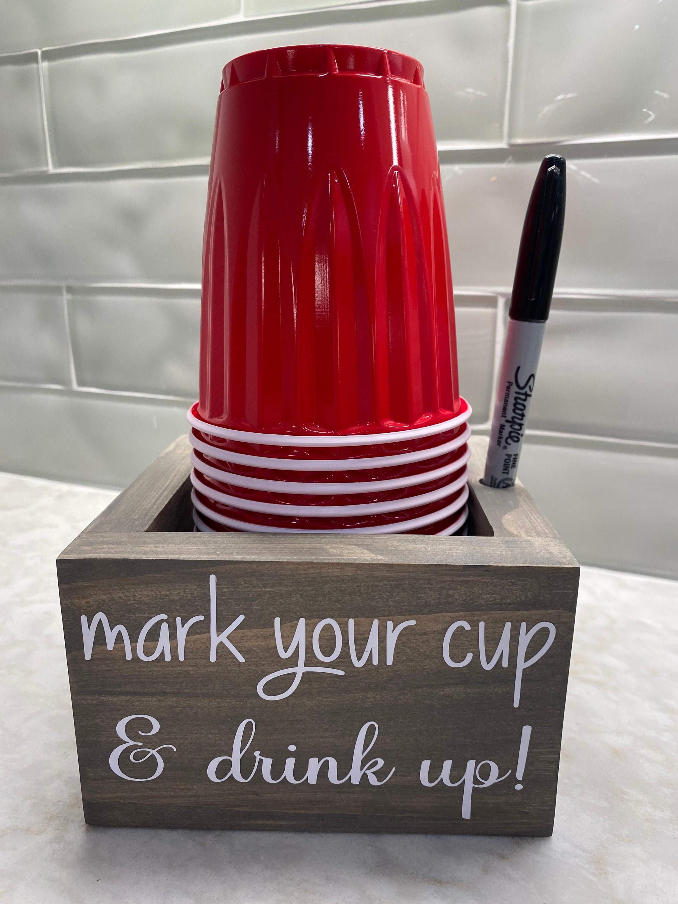 Solo Party Cup Holder Mark Your Cup & Drink Up Solo Cup Etsy