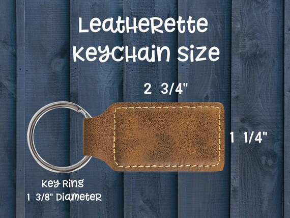 JandBCustomKrafts Laser Blanks, Leatherette Keychain, Engraving Blanks, Laserable Leatherette Keychain, Laser Supplies, Glowforge Supplies