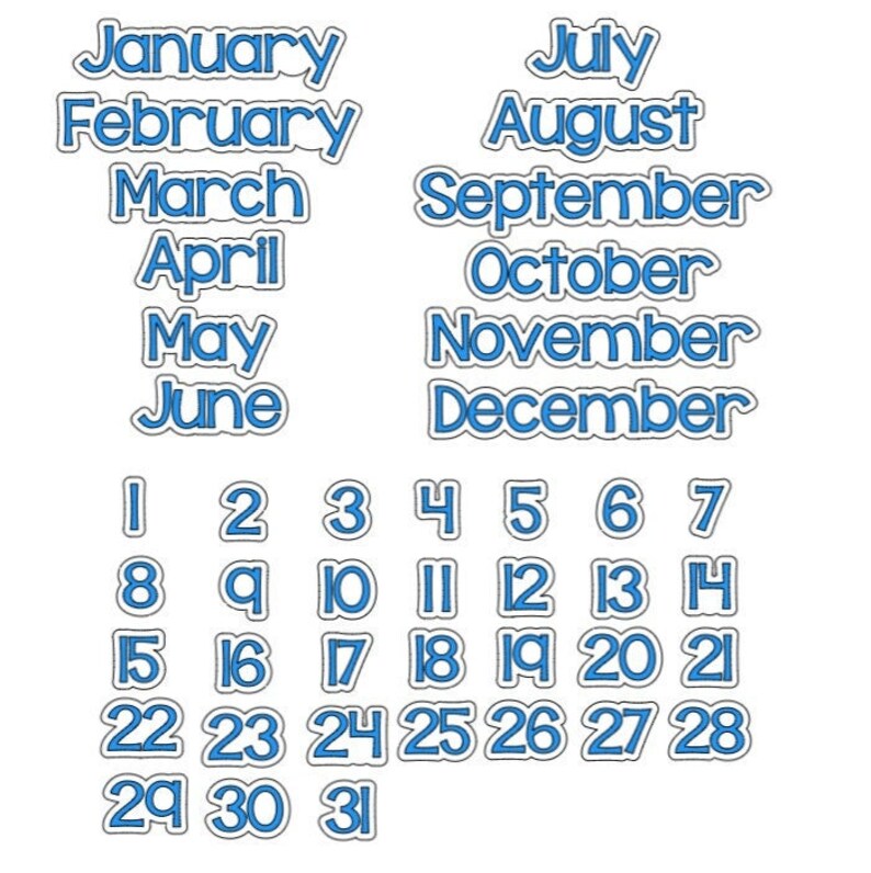 Calendar months and days magnets classroom schedule magnets etsy