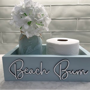 Beach Storage, Toilet paper holder, Beach Decor, Beach Bum Bathroom Decor, Toilet Topper, coastal decor, bathroom humor, Mother’s Day Gift,