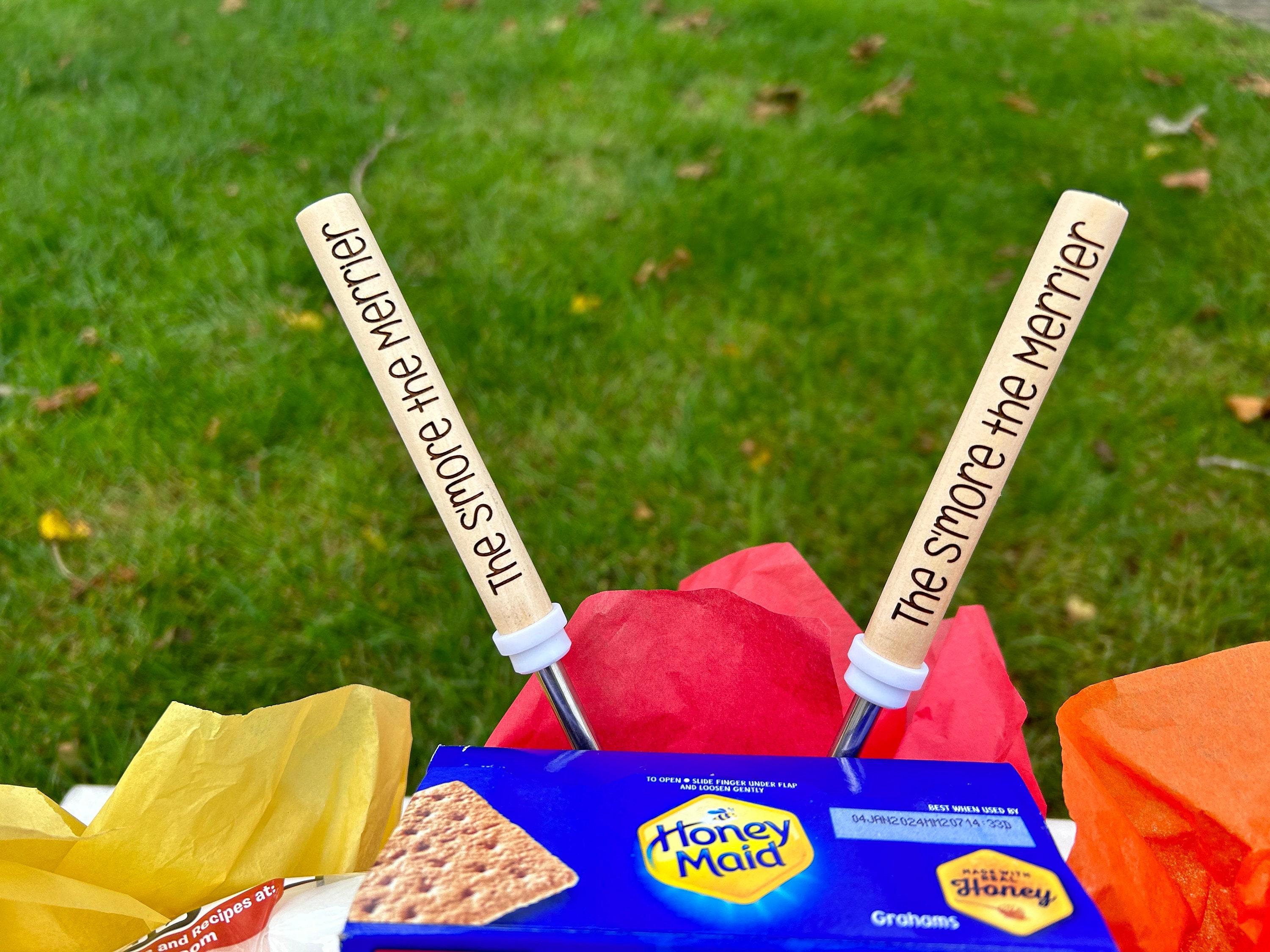 Custom Engraved S’mores Roasting Sticks, Campfire and Firepit ...