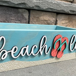 Beach Decor,  Beach Bathroom Organizer, Coastal Home Decor, centerpiece, Beach Life storage Box, Toilet Topper, coastal decor, Mother&#39;s Day