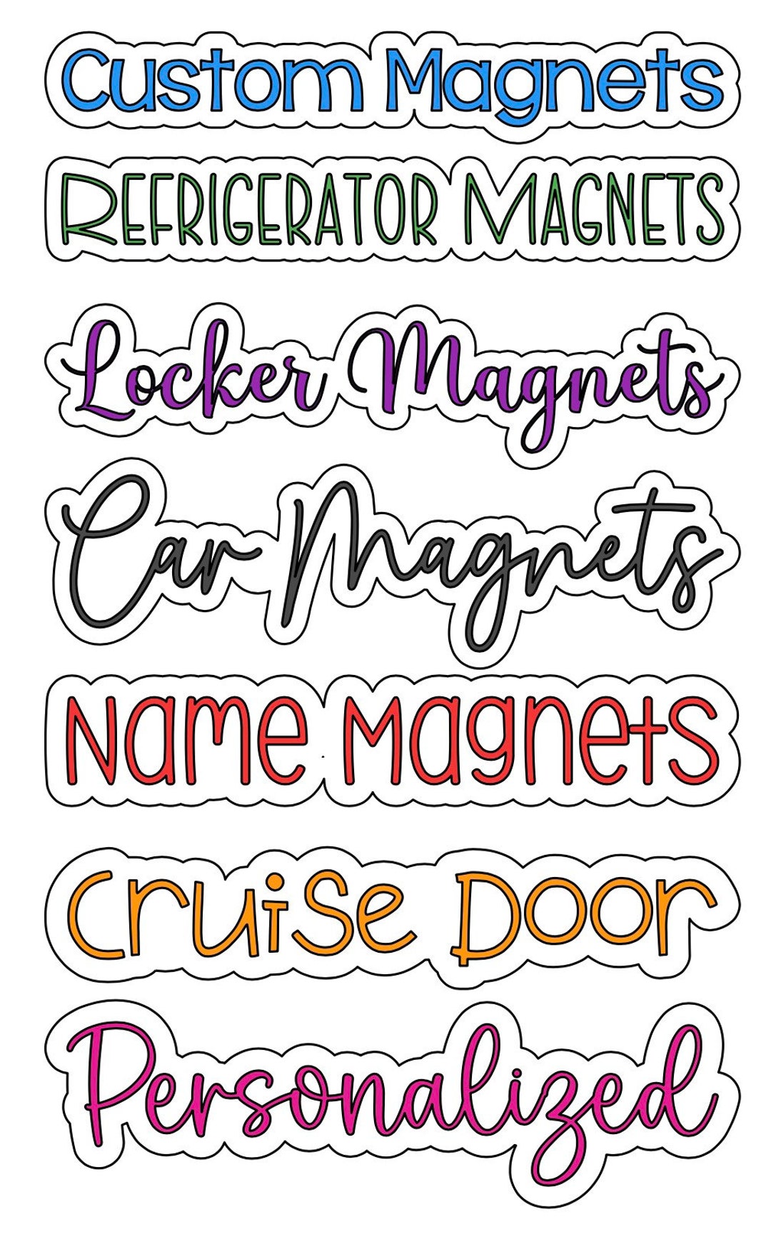 Refrigerator Custom Name Car Cruise Etsy