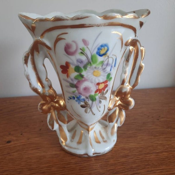 Antique French Bridal vase, ancient wedding floral vase, vintage memorabilia, small ancient romantic vase, Porcelain France - XXth century